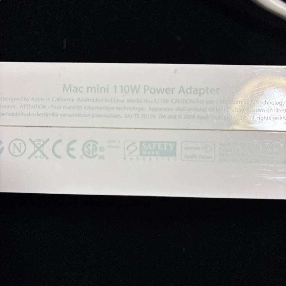 Mac Apple Brand mini 110w power‎ adapter preowned Excellent - Mac power adapter
